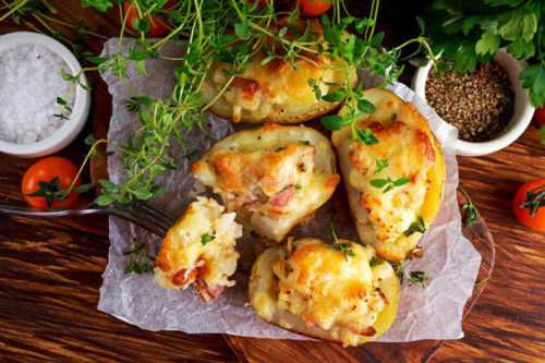фаршированный картофель в духовке фаршированный картофель в духовке